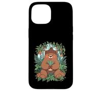 Plant Garden Stillness Happy Bear Flowers Jungle Case for iPhone 15