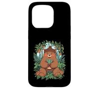 Plant Garden Stillness Happy Bear Flowers Jungle Case for iPhone 15 Pro