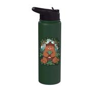Plant Garden Stillness Happy Bear Flowers Jungle Stainless Steel Insulated Water Bottle