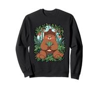 Plant Garden Stillness Happy Bear Flowers Jungle Sweatshirt