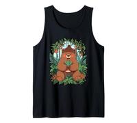 Plant Garden Stillness Happy Bear Flowers Jungle Tank Top