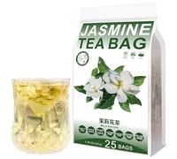 Plant Gift 25 Cups Jasmine Tea Bag (茉莉花茶 MO LI HUA CHA) 1.76oz (2g*25bags/50G) Natural Mixed Herbal Combination of Floral Tea