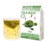 Plant Gift 50 Cups Lotus Leaf Tea Bag (荷叶茶 HE LIAN CHA) 5.29oz (3g*50bags/150g) Natural Mixed Herbal Combination of Floral Tea