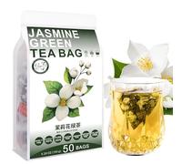 Plant Gift Jasmine Green Tea Bag 茉莉花绿茶, 150g/5.29oz (3g*50bags) Mixed Tea