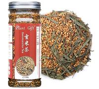 Plant Gift Organic Green Tea - Loose Leaf Japanese Genmaicha Tea 170g/6oz 玄米茶 Genmai Matcha Roasted Brown Rice Blend