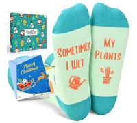 Plant Gifts For Women Men - Gardening Plant Socks For Nature Lovers, Plant Blue Card, Medium