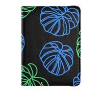 Plant Green Monstera Deliciosa Leather Passport Holder Covers Case Travel Passport Wallet With Vaccination Card Slot Passport Holder Waterproof, Plant Green Monstera deliciosa, One Size