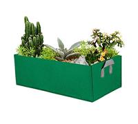 Plant Grow Bags, Rectangular Garden Grow Pots, Rectangle Yard Grow Bags, Breathable Fabric Bag, Planting Container, Indoor Outdoor Growing Bags, for Flowers Vegetables Tomatoes Potatoes (Green)