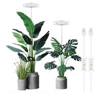 Plant Grow Light,yadoker LED Growing Light Full Spectrum for Indoor Plants,Height Adjustable, Automatic Timer, 5V Low Safe Voltage,Idea for Large Plant Light Blue,red
