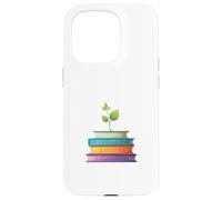 Plant Growing from Books Education Illustration Case for iPhone 15 Pro