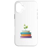Plant Growing from Books Education Illustration Case for iPhone 16 Plus