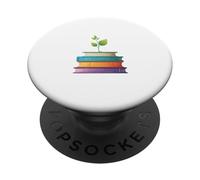 Plant Growing from Books Education Illustration PopSockets Adhesive PopGrip