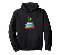 Plant Growing from Books Education Illustration Pullover Hoodie