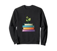 Plant Growing from Books Education Illustration Sweatshirt