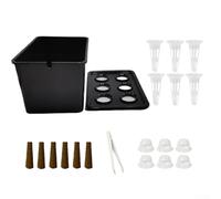 Plant Growth Bucket Kit Efficient Germination Compact Vertical Stackable Gardening System Plastic Weather-Resistant Easy for ACCESS Maintenance Indoor Outdoor Small Grow Box White(black)