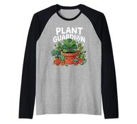 Plant Guardian Houseplant Shield Succulent Kawaii Art Raglan Baseball Tee