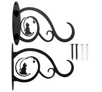 Plant Hangers Outdoor,2 Piece Rustproof Iron Heavy Duty Vintage - Wall Bird Feeder Hooks Porch Lantern Bracket - for Lanterns Wind Chimes Flower Baskets Garden Patio