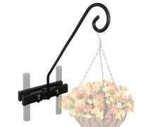 Plant Hangers Outdoor | 44x7.5x6cm Stable Multi-Purpose Heavy Duty Fence Hooks, Easy Installation Gardening Pots Planter Accessories for Outdoor Decor Brackets Stairs Garden Backyard Farm Pathway