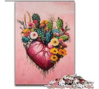 Plant Heart 1000 Piece Jigsaw Puzzles, Family Fun Games Fun at Home Activities, Birthday Present, Travel Gifts (26x38cm)
