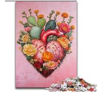 Plant Heart Jigsaws Puzzles 1000 Pieces for Teenagers Gifts, Family Fun Games Fun at Home Activities, Birthday Present, Travel Gifts (50x75cm)