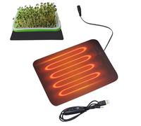 Plant Heating Pad with Thermostat, Adjustable USB Seedling Heat Mat | Even Heating Waterproof Mat for Seed Starting, Germination, Hydroponic, Greenhouse, Reptiles, Indoor Plants Winter Care