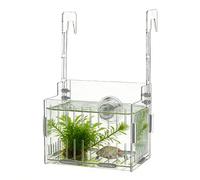 Plant Holder Aquarium,Transparent Acrylic Divider - Acrylic Adjustable Height Double-Hook Fish Tank Planter,for Decoration Corner Shelf Underwater Vine Moss