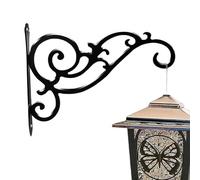 Plant Holder Bracket - Black Metal Plant Hook, Rust-Resistant Hang Hook, High Performance Iron Plant Holder, Outdoor Decorative Wall Hook for Bird Heating Flower Basket, Lantern, Wind