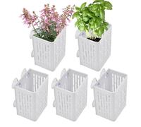 Plant holder for aquarium, 5-piece floating decoration for aquariums, holder for live aquatic plants such as ivies - for Pothos daffodils growers of hydroponic and aquaponic cultivation and
