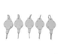 Plant Hook, 5Pcs Retractable Pulley System, Adjustable Hanging Strap for Baskets, Easy Height Control up to 35 Inches, for ideal for Indoor Garden Maintenance(White)