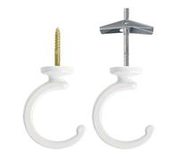 Plant Hooks for Ceiling | Flower Basket Swag Hanger - Rust-Proof Multi-Purpose Ceiling Hooks Set of 2 for Kitchen Warehouse Greenhouse Classroom Porch Apartment Workshop Garage Patio