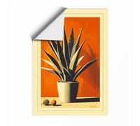 Plant in Cream Vessel Botanical Unframed Wall Art Print A3 (42×29.7cm), Wall Decor for Living Room, Bedroom, Office & Home, Art Gift