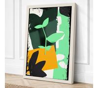 Plant in Orange Pot Botanical Canvas Wall Art Print 36x24 Inch
