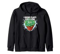 Plant Killer Succulent I Drown Plants For A Living Zip Hoodie