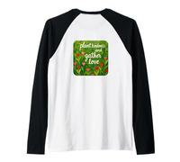 Plant Kindness and Gather Love Beautiful Loving Quote Hearts Raglan Baseball Tee