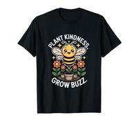 Plant Kindness Grow Buzz Bee Retro Nature T-Shirt