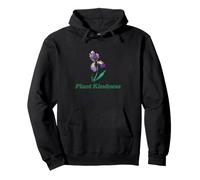 Plant Kindness Purple Iris Illustration Pullover Hoodie