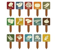 Plant Label Stakes - T-Shape Identification Markers for Organizing | Fifteen Piece Weather Resistant Set with Broad Inscription & Pointed Insertion Base for Seedlings, Pots and Garden Rows
