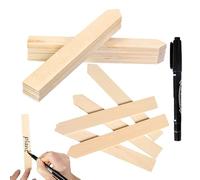 Plant Label Stakes | Waterproof Wooden Stakes | with Pen Garden Tags,for Greenhouse Indoor Nursery Outside Planting Growing Potted Flowers Trees Vegetables