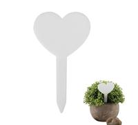 Plant Labels, 100PCS 3.27in White Heart Shape Plant Seed Labels Set Waterproofs PVC Vegetables Seed Potted Markers Sign Tags