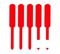 Plant Labels 100pcs Garden Plant Tags Waterproof Plastic Labels Nursery Markers Flower Pots Seedling Sign Mark DIY Decor Tools for Outdoor Plants(Red)