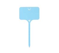 Plant Labels 100pcs Potted Plants Plastic Labels T-Type Smile Shape Markers Garden Vegetables Succulents Nursery(Blue)