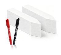 Plant Labels 200 Pcs White Plastic Waterproof Outdoor Garden Tags with Pen | Plant Labels for Outdoor Plants, 10x2cm Waterproof Tags, Mark Pen Included, Reusable Garden Stakes