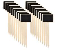Plant Labels 20PCS Rustic Wooden Plant Labels T Shaped Garden Signs Blackboard Message Board Floor Mount