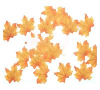 Plant Labels 50/100pcs Artificial Maple Leaf Rtificial Leaves Decoration(1 Yellow,50pcs)