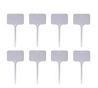 Plant Labels 55PCS T-Shaped Plastic Plant Label Waterproof Reusable Flower Vegetable Herbal Potted(B-White-55Pcs)