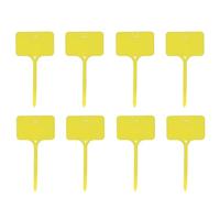 Plant Labels 55PCS T-Shaped Plastic Plant Label Waterproof Reusable Flower Vegetable Herbal Potted(C-Yellow-55Pcs)
