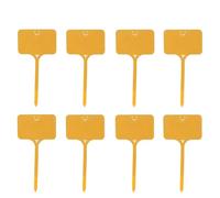 Plant Labels 55PCS T-Shaped Plastic Plant Label Waterproof Reusable Flower Vegetable Herbal Potted(D-Orange-55Pcs)