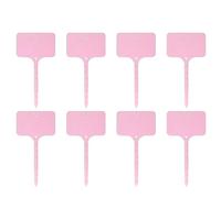 Plant Labels 55PCS T-Shaped Plastic Plant Label Waterproof Reusable Flower Vegetable Herbal Potted(E-Pink-55Pcs)