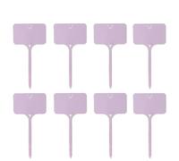 Plant Labels 55PCS T-Shaped Plastic Plant Label Waterproof Reusable Flower Vegetable Herbal Potted(F-Light Purple-55Pcs)