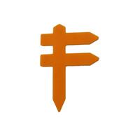 Plant Labels Fence-Shape Waterproof Plant Label Garden Orchard Succulent Insert Tag Classification Sign Vegetable Flower Marker Tool for Garden(Orange)